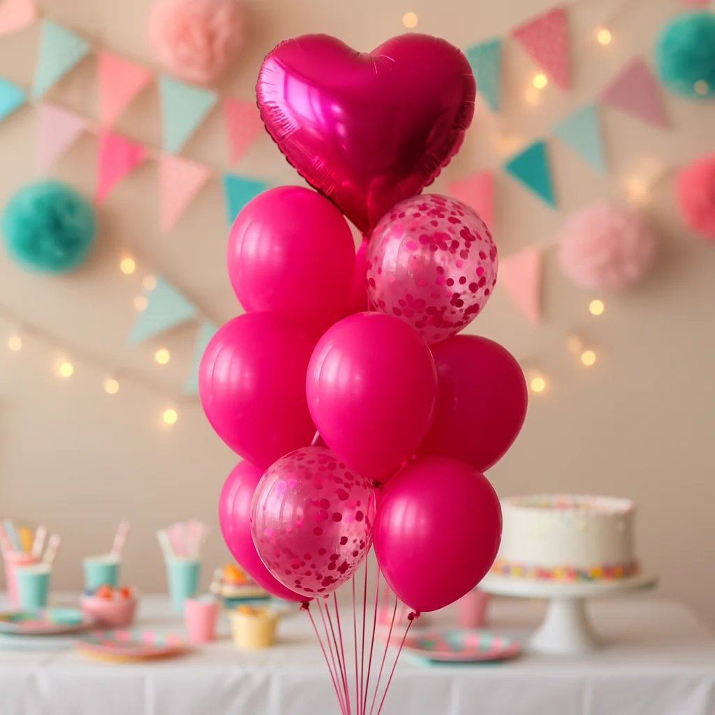 Set de Globos Fucsia – 9 Piezas
