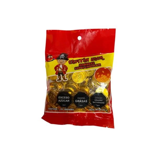 Moneda de Chocolate CAPITAN JACK x100 unidades
