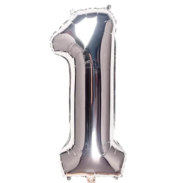 Globo Número Plateado Nº1