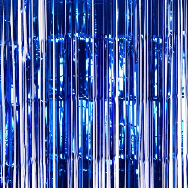 Cortina Metalizada 2x1m Color Azul