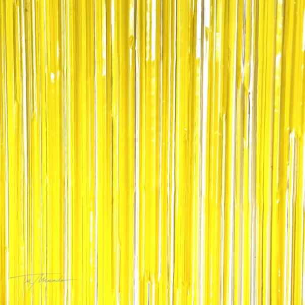 Cortina Colores Pasteles 2x1m Color Amarillo