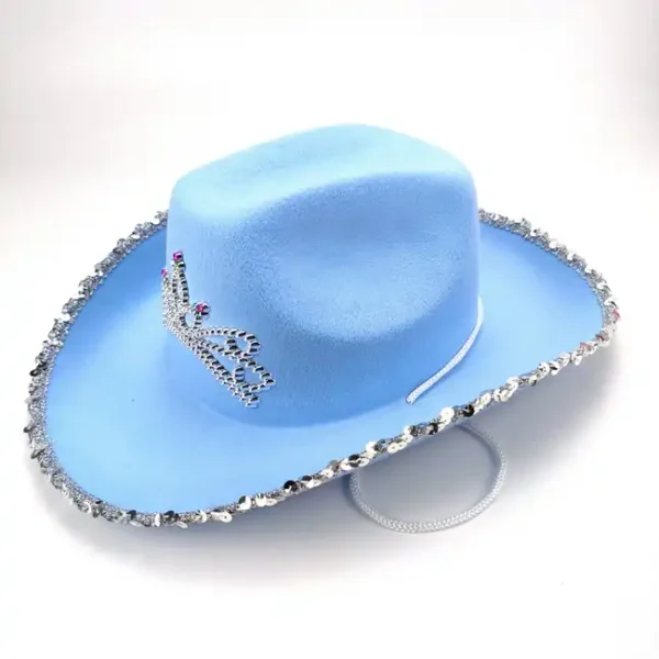 Cotillón Sombrero Cowboy Celeste