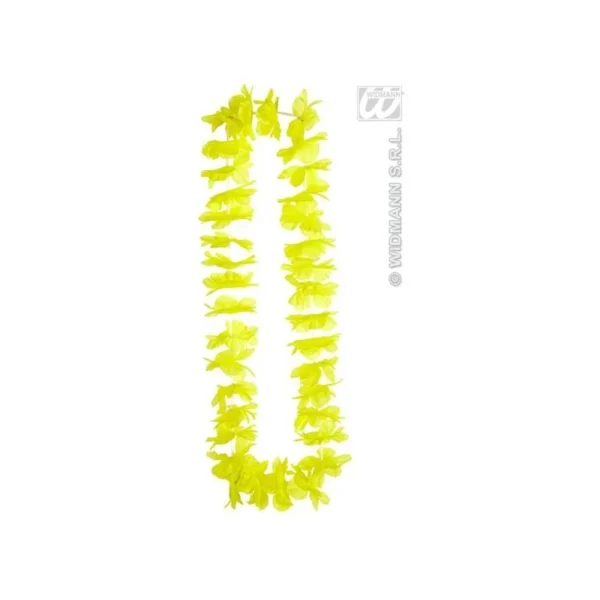 Collar Hawaiano Fluor Economico Amarillo