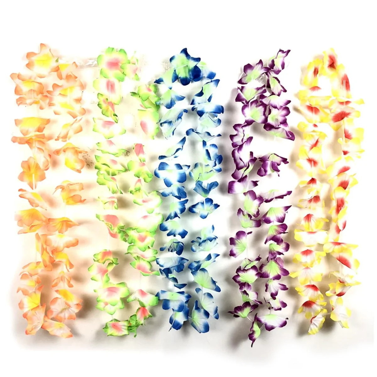 Collar Hawaiano Fondo Blanco