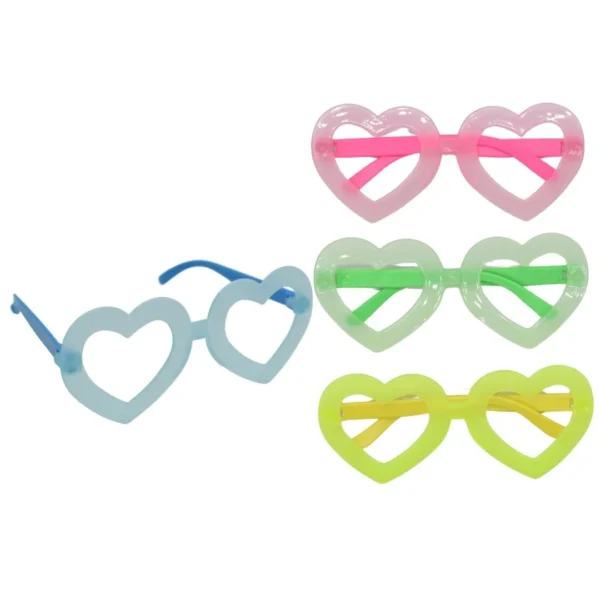 Cotillón Lentes Fluor Corazon x 12 Unidades