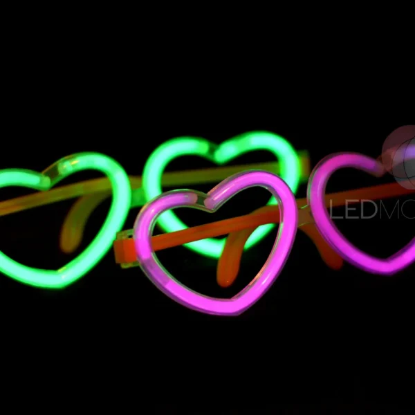 Cotillón Lentes Corazon Neon - por unidad