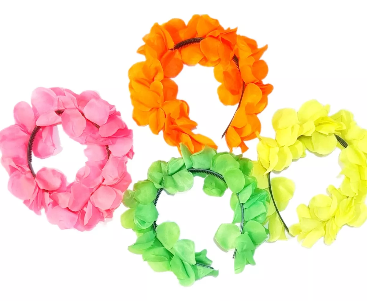 Cotillón Tiara Hawaiana Fluor - por unidad