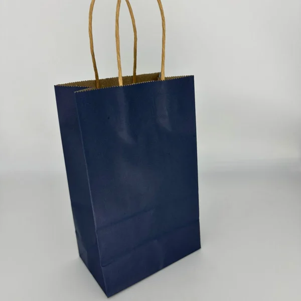 Bolsa Sorpresitas Papel con Asas Azul Oscuro - por unidad