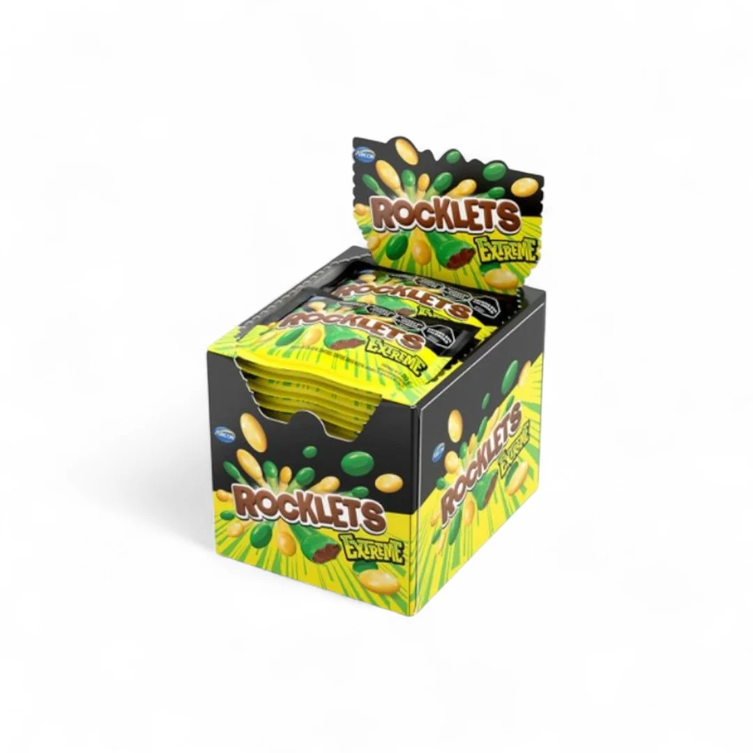 Rocklets Extreme 20 g Caja x24 – Confites de Chocolate