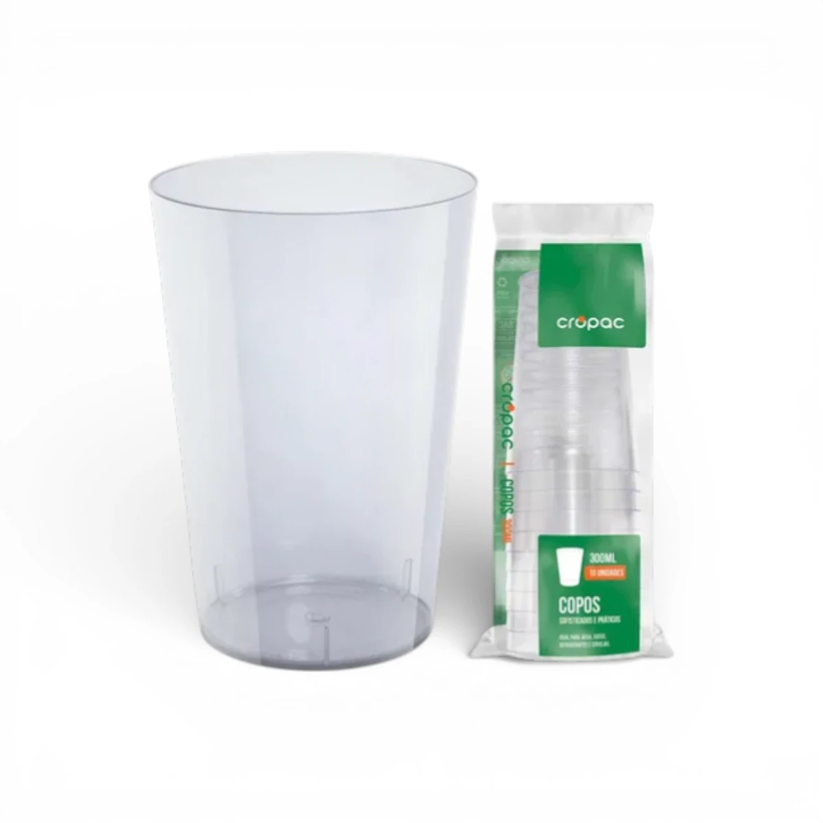 Vaso Acrílico Transparente Cropac 300ml x10u