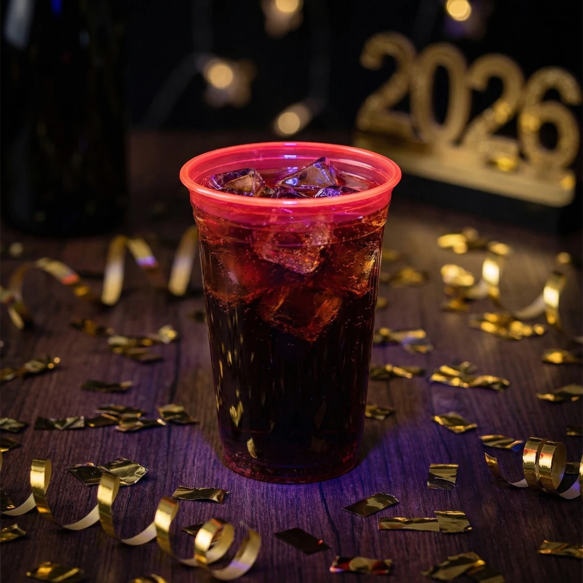 Vaso Fluo Neón Copobras 300ml x25u – Rojo