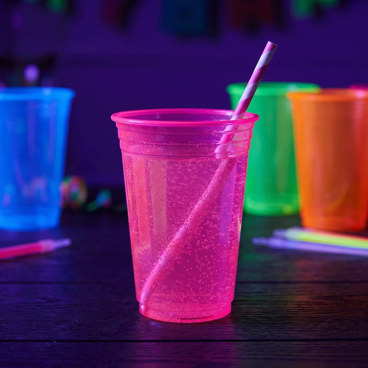 Vaso Fluo Neón Copobras 300ml x25u – Rosa